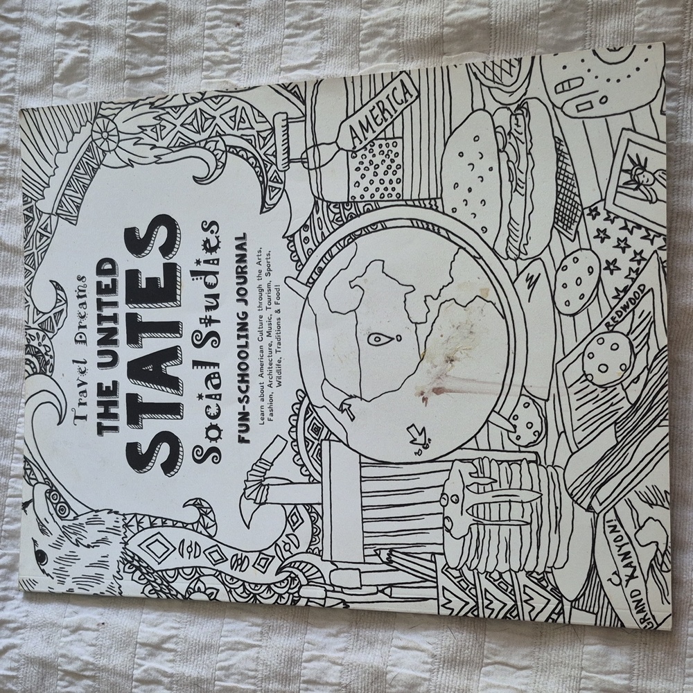 TRAVEL DREAMS United States Workbook thinking tree HOMESCHOOL Grography Journal